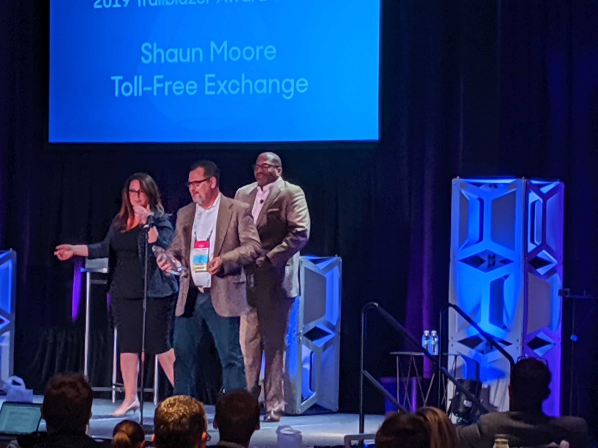 tollfreexchg's tweet image. Congrats! #TFUS19 Toll-Free Trailblazer Award winner!