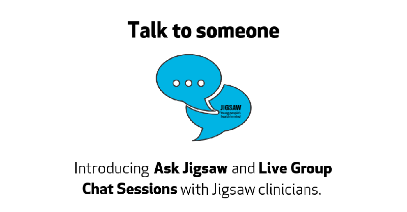 Our new Live Group Chats 👥 take place on Monday evenings and are facilitated by a Jigsaw clinician. The next session is for 15-18 year-olds this Monday, 21 October on the theme of #anxiety jigsawonline.ie/talktosomeone/