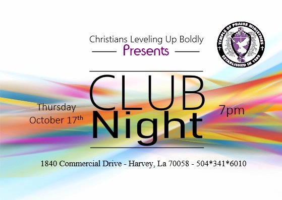 top_pastord's tweet photo. The Young Adults Ministry of the Temple of Praise "The CLUB" presents "CLUB NIGHT" tomorrow for 7pm. Join these exciting young adults for an incredible experience. https://t.co/ldL1EpS7Ou