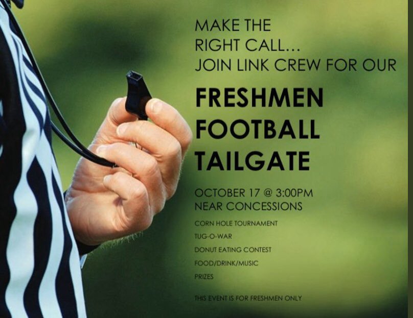 🚨 TOMORROW🚨 Come support the Freshmen Football Team in their only home game against Walled Lake! 🏈💙💛🐻 #gobears #tailgatetime #linkcrew