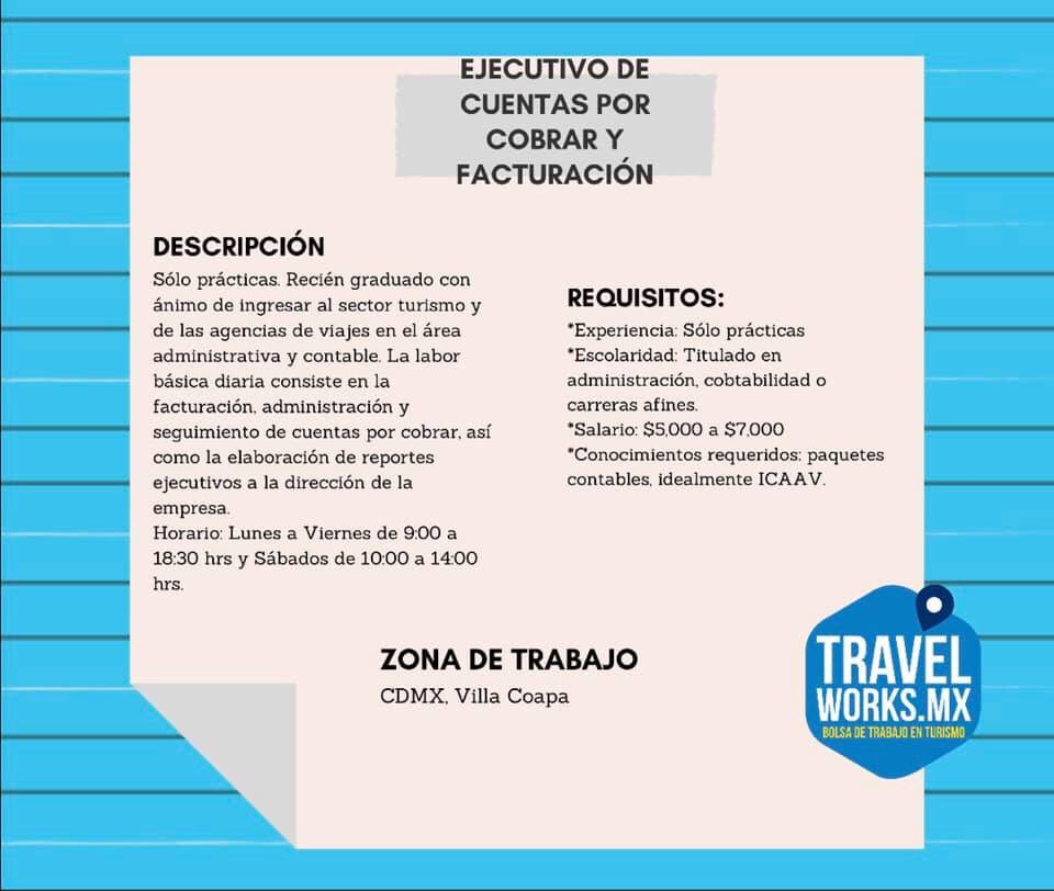 #vacantes #bolsadeempleo #facturacion #cuentasporcobrar