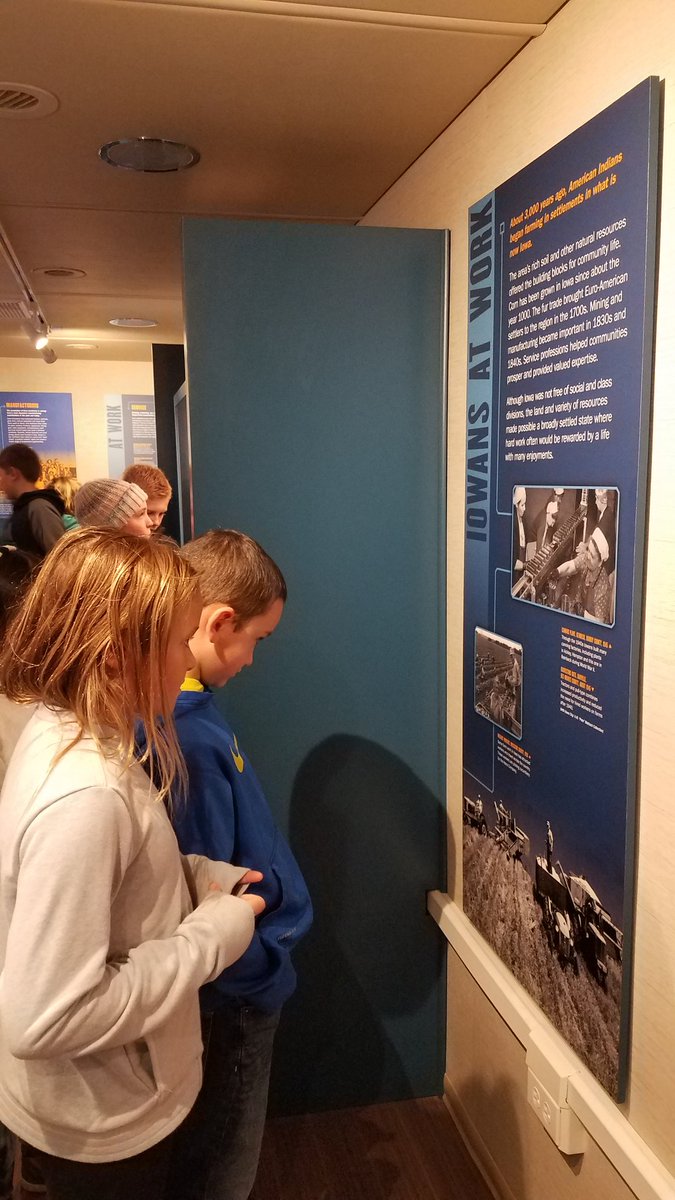 moreytech's tweet photo. WBM students touring the Iowa History 101 Museum. Thank you, Jessica &amp; State Historical Society of Iowa for this opportunity! #WolverineCountry #IowaHistory https://t.co/EBOvMOjdco