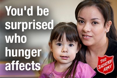 Every year, over one million children in Canada experience food insecurity. Help us end #hunger, one meal at a time.
SalvationArmy.ca/donatenow