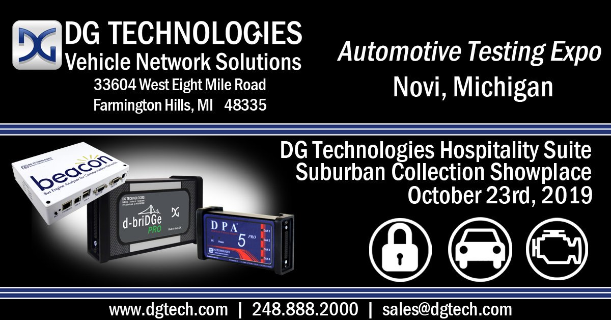 DGTechnologies's tweet photo. DG Technologies Vehicle Networking Event at the Automotive Testing Expo -> https://t.co/iHxPFeAnt6
#dgtech #cybersecurity #automotive https://t.co/dK9VixB62o
