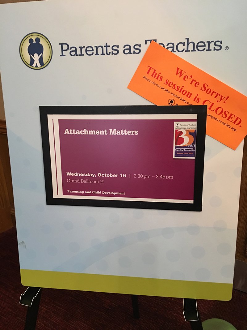 NatlPAT's tweet photo. James Carroll, presenting the workshop Attachment Matters at #PATCON19 https://t.co/sNxEd6af5Z