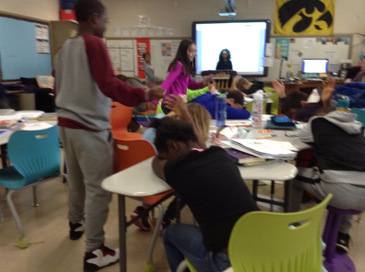 We started Project Lead the Way: Infection Detection today. It was so much fun. We learned about how diseases spread. We had a game where we passed a fake disease around the classroom. It started with 1 person and 13 people ended up getting it. #KLAstutakeover #studentvoice