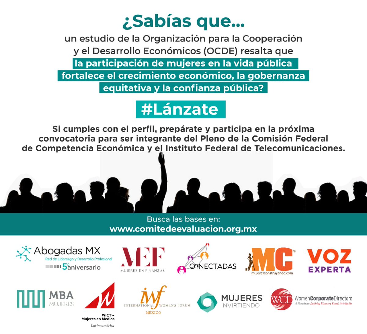 #Lanzate es una iniciativa de una red de 10 asociaciones de mujeres con el fin de hacer evidente la falta de mujeres en puestos de toma de decisión, en sectores tradicionalmente masculinos e impulsar a las mujeres a lanzarse y posicionarse como líderes  en los diferentes sectores