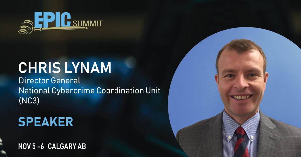 CATAAlliance's tweet photo. Chris Lynam, Dir Gen of the NC3, to speak on the key role law enforcement, private sector and non-government partners play in implementing The National Cybercrime Coordination Unit (NC3). Register at  https://t.co/A63cUnr8eh   #EPIC2019 #Cyber https://t.co/WdMovbq6mE