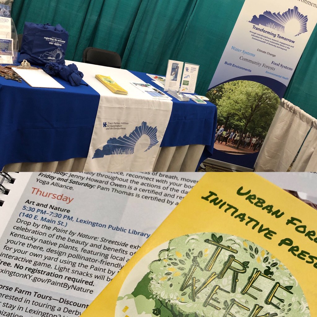 Stop by our <a href="/UKTFISE/">UKSustainabilityInst</a> booth (15) at #NAAEE2019.  Also, drop by Art and Nature (Paint by Nature) 5:30-7:30 on Thursday (as part of Tree Week and NAAEE) <a href="/UrbanForestLex/">UFI</a>