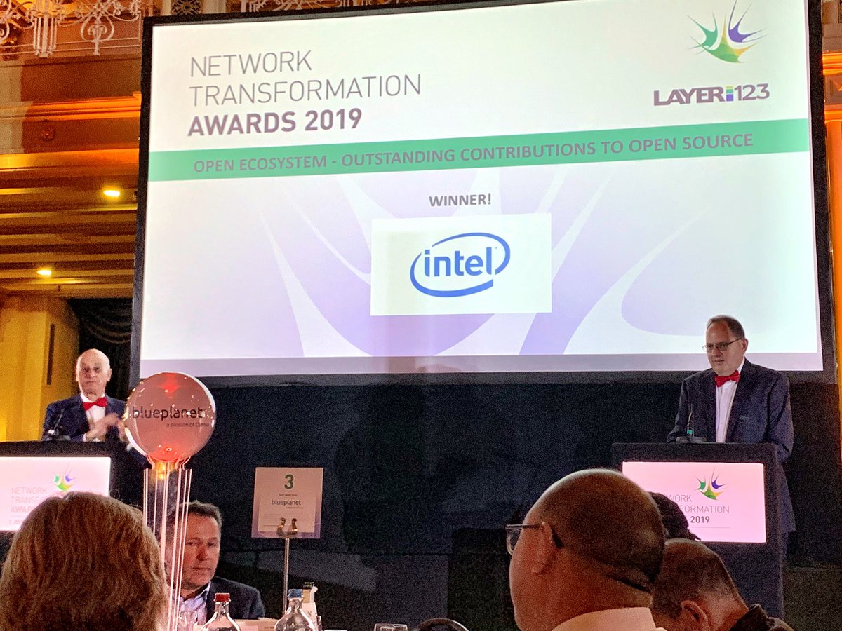I’m so proud of the @Intel team and our fantastic <a href="/IntelSoftware/">Intel Software</a> team. Their commitment to @IntelOpenSource and all of the developer, engineer, and architect’s hard work is what won us this <a href="/layer123live/">Layer123</a> Network Transformation Award! #IAmIntel #Layer123 #SDN19 #OpenSource