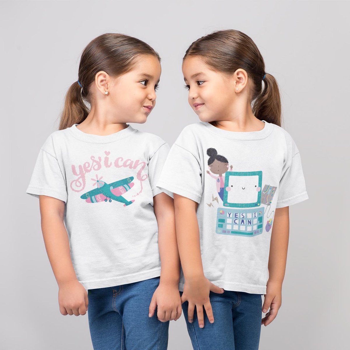 My_TeeGirls's tweet photo. Double the smiles.. double the happiness in their #MyTeeGirls clothing! These shirts are from our #FLYGIRL and #YOUCODEGIRL collections 😍
#STEM #YesICan #GirlsWhoCode #STEMclothing #kidsfashion #femaleempowerment #Steam #Stemgirls #kids #empoweringwomen #CodeCreateTeach #girl https://t.co/mTbhh8YjlG