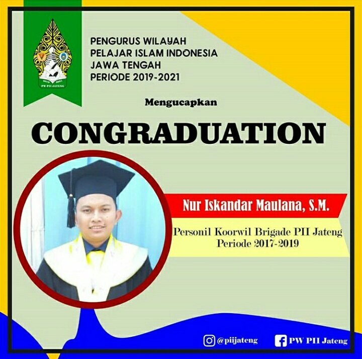 piijateng's tweet photo. Barakallah fii ilmi untuk kakak kakak alumni PW PII Jateng periode 2017-2019🎓
Semoga ilmunya bermanfaat bagi ummat dan dunia akhirat ya kakak🤗
In frame : Nurul Komariyah, @Kandar_m15 dan @Zie_ https://t.co/Rb7c8fYadp