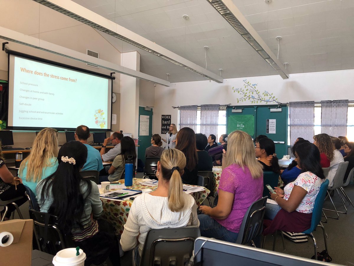 It was a full house today at Coffee with Counselors! Parents joined the MVMS School Counselors for a talk on how stress and anxiety affect teens and how parents can help children cope with stress at home.