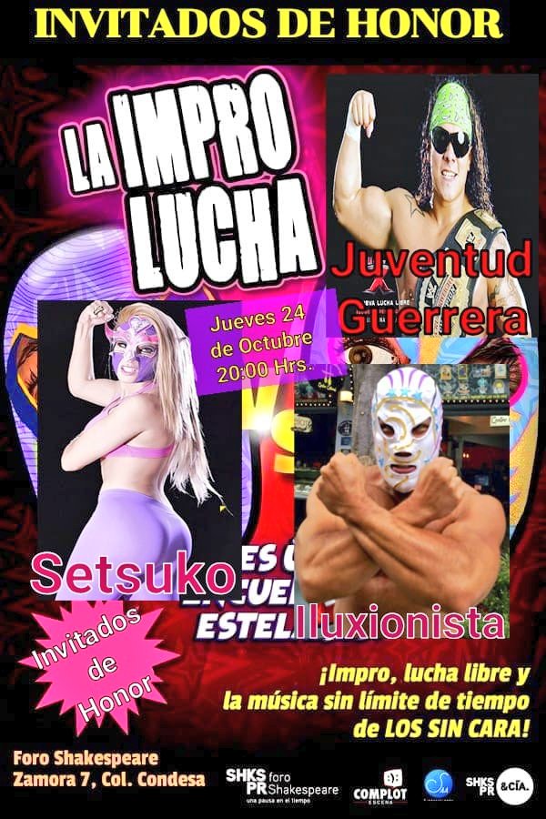 DjSETSUKO's tweet photo. Zuk@s ‼❤ nos vemos el JUEVES 24 #OCTUBRE 2019‼ en la #ImproLucha 💪💥⭐ #Teatro @ForoShakespeare 🤩
#ForoShakespare #LuchaLibre con la #BarbieNipona 💪🇲🇽🇯🇵 #ElCEODeLaLUCHALIBRE @JUVENTUDGUERRE2
🔝
& #ElMAGODeLaLUCHALIBRE @eliluxionista 🔝 https://t.co/7u9FJPBn9D