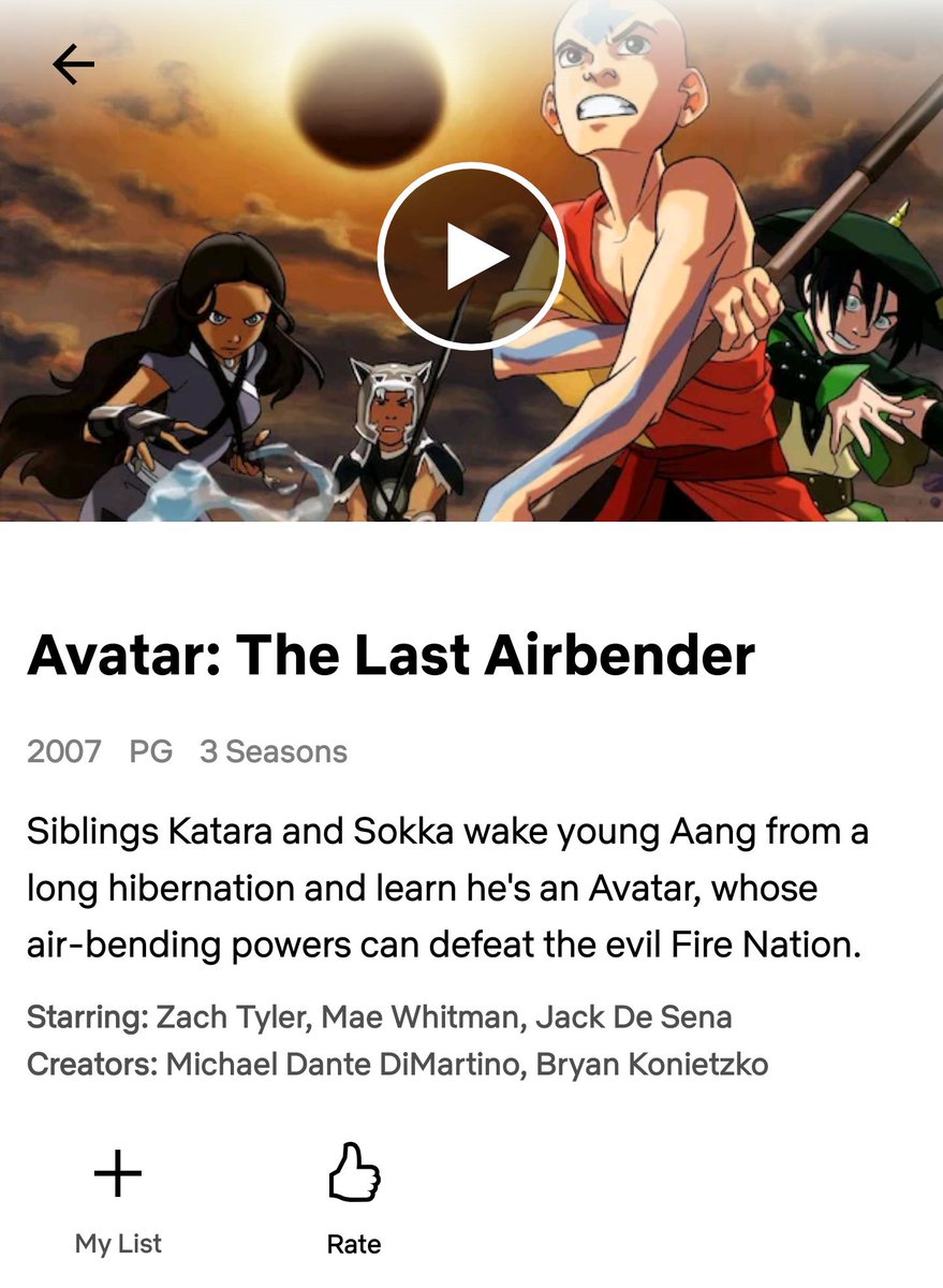 BoysintheBerg's tweet photo. In case you guys were curious, Avatar: the Last Airbender is officially back on Netflix and no one is talking about it.
#AvatarTheLastAirbender https://t.co/1U2d8XUnPY