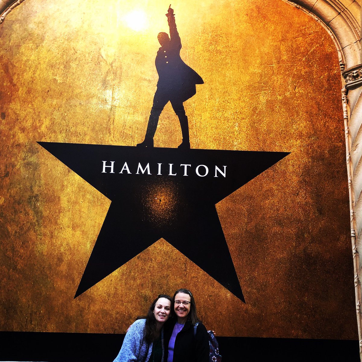 Pillownaut's tweet photo. The race is on to top this birthday present my cousin sprung on me. Good luck, suckers! 😆 #SanFrancisco #SF #Hamilton #SFHamilton #Orpheum #Musical https://t.co/ViicKLD6Xi