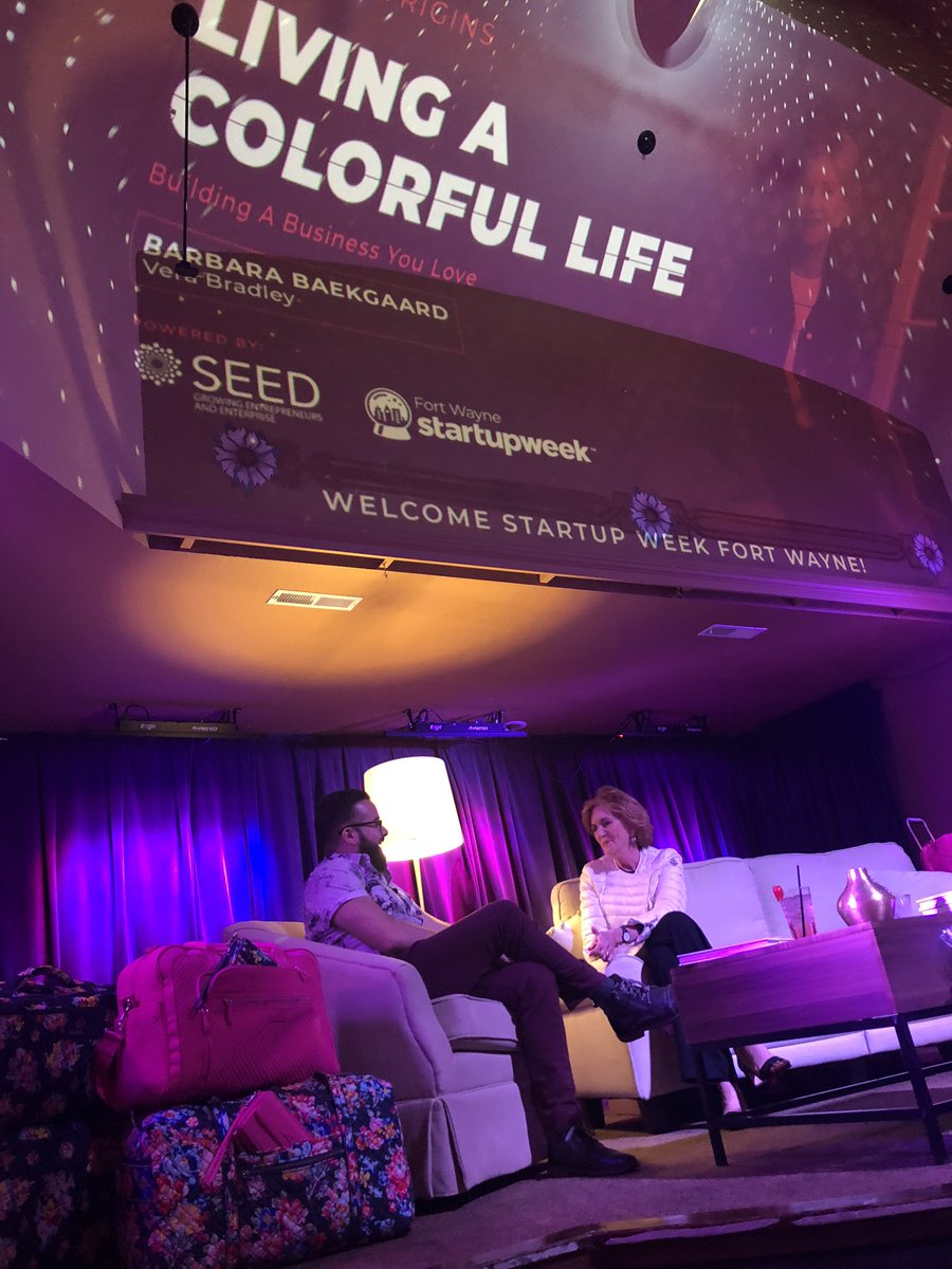 EthelMassing's tweet photo. Thanks to @founders_spark for hosting a fabulous talk with Barbara Baekgaard (founder of Vera Bradley) for #SWFW2019 https://t.co/Us0wQyiid5