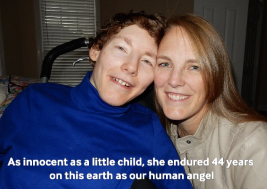 r_extraordinary's tweet photo. Saying Goodbye to an Extraordinary One.  My sister Christine.  #specialneeds #family #heaven #gratitude 

https://t.co/GvCuFnjTbI https://t.co/vZ2ZyvqNqv