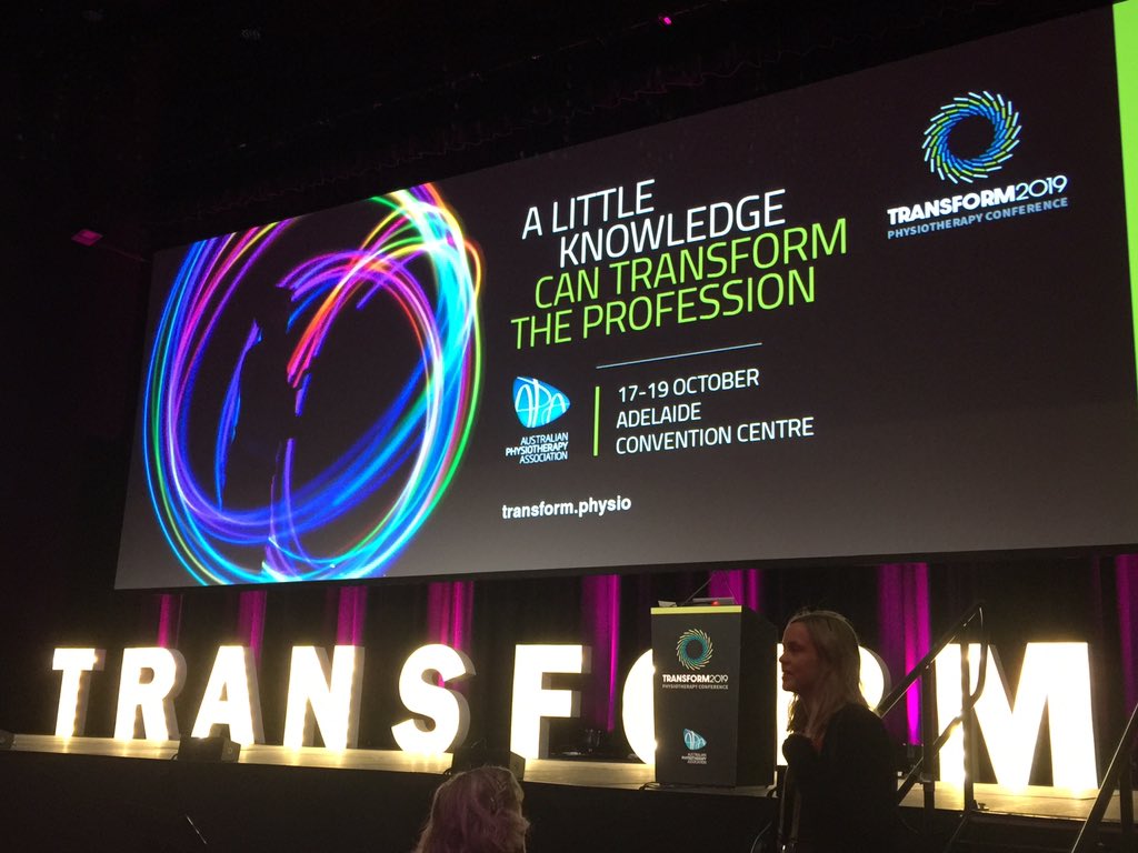 Ready for exciting days at <a href="/apaphysio/">Australian Physiotherapy Association</a> in Adelaide! Physiotherapy on the move in this Transformation!