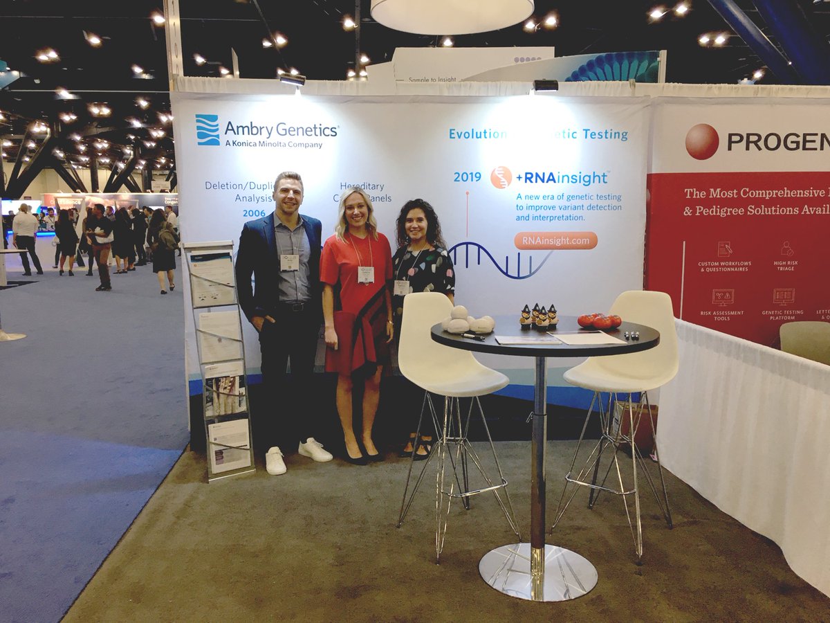 AmbryGenetics's tweet photo. More photos incoming from #ASHG19! >> Check out our stalwart booth team, ready to answer questions and discuss #WhyRNA! Come visit us at Booth 923 today! #ASHG2019
Ask us about +RNAinsight, or visit https://t.co/0KfBGw3LyX https://t.co/xsL2XHpQMh