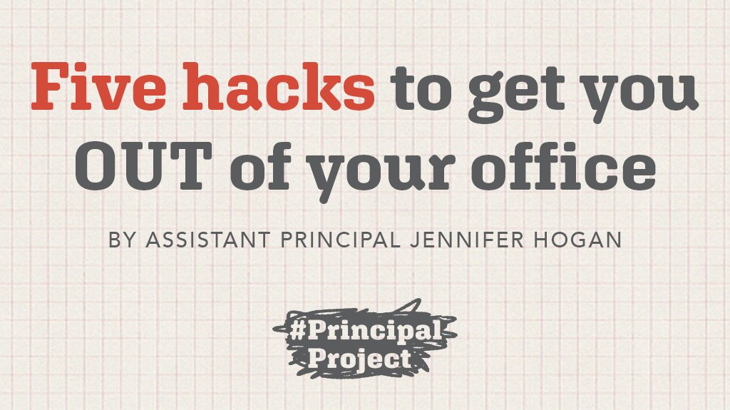 PrincipalProj's tweet photo. How much time do you strive to spend out of your office each day, #LeadLearners? If you're not yet hitting your goals, try these tips from AP @Jennifer_Hogan: https://t.co/ct2k9ir8NV #APchat #PrinLeaderChat https://t.co/JpruZFQskF