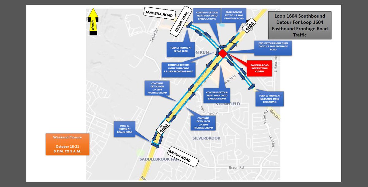 OC Families - Bandera Rd. at 1604 in both directions will be