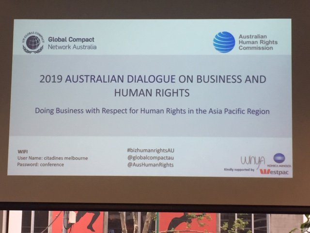 Looking forward to a great day attending the UNGC Melbourne conference and hearing from an impressive group of speakers.