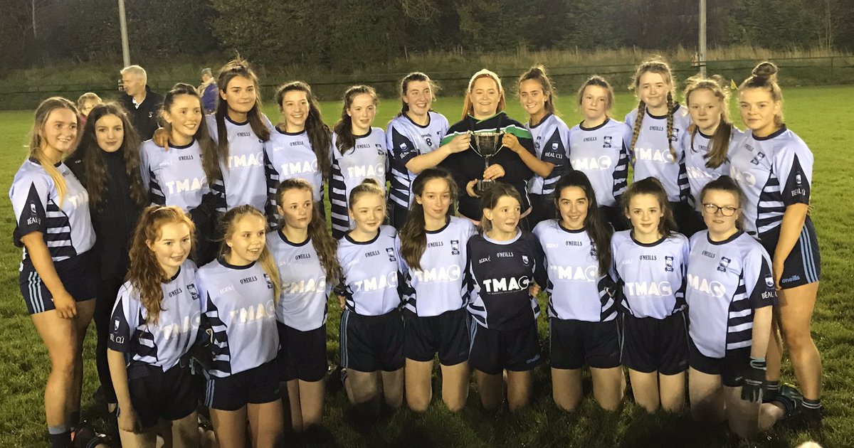 BelcooGAA's tweet photo. What a game of football and what a bunch of girls.. our Minors won the Championship 6-9 to 5-7 against Belnaleck in a fabulous match this evening. It was a wonderful advert for the game and our girls produced a superb display. Congratulations to all involved 💙 https://t.co/SFd0sNQs1c