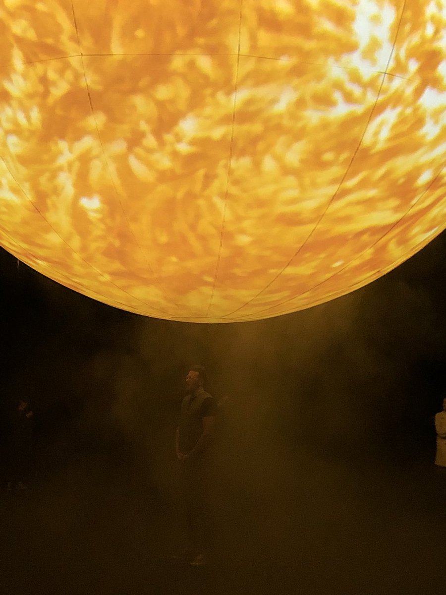 iankallison's tweet image. I finally get to see the Sun after several weeks of rain! @UCLan_JHI science outreach project drawing on solar physics and art - this large spherical  projection created from NASA data with a live sound #Blackpool #Astrophysics #art4science