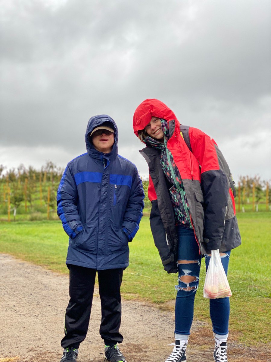 zeelandlinks's tweet photo. Thank goodness for tasty donuts, warm cider, and good friends! Mother nature threw the rain, wind, and cold our way today, but it was still a great day together! https://t.co/q6n0TOCNmi