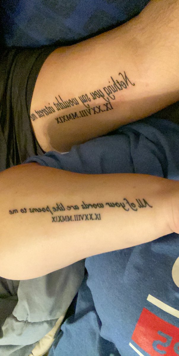 nicole_rand's tweet photo. When you and your husband both love @ladygaga and pick the most perfect song as your wedding song. “Is that alright”? @ladygaga #LadyGaga #IsThatAlright #PerfectFirstDanceSong #CouplesTattoos @PhilR_73 https://t.co/al280d7RFz