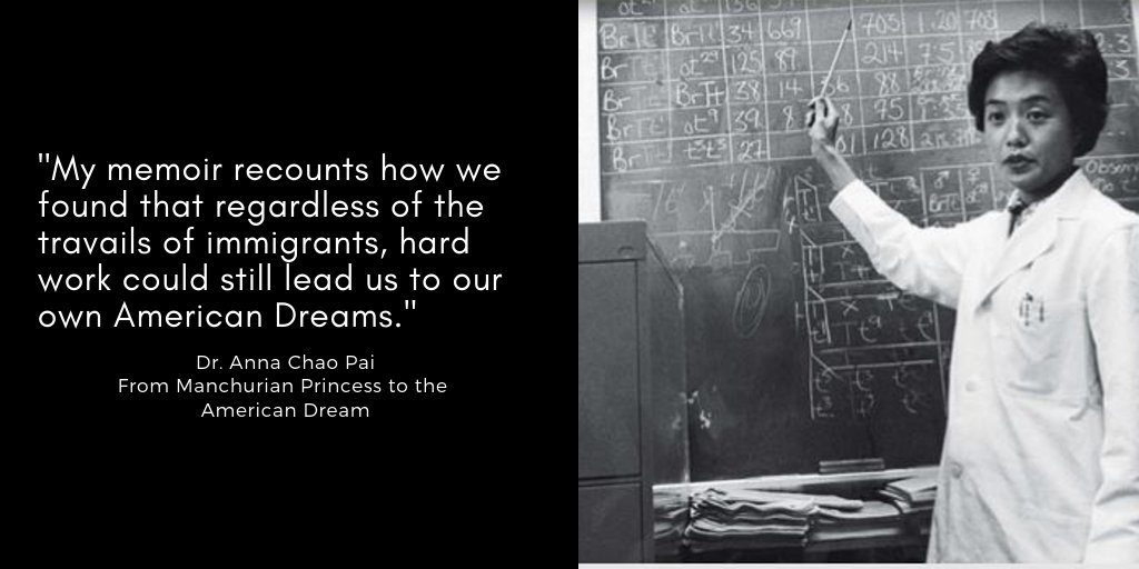 AnnaChaoPai's tweet photo. "My memoir recounts how we found that regardless of the travails of immigrants, hard work could still lead us to our own American Dreams." #perseverance #AmericanDream #Hardwork #teaching #education #WritingCommnunity https://t.co/9WUlI81WP1