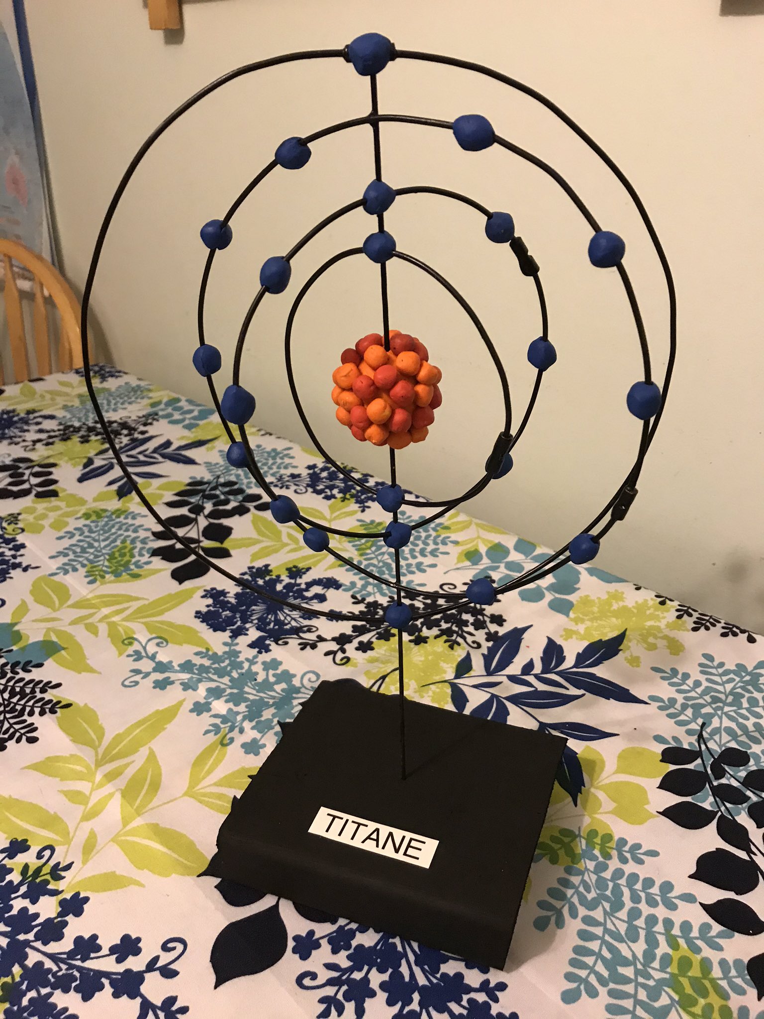 Melissa Matthew And His Papa Spent Monday Afternoon Building A Frame For His Science Project Behold A 3d Model Of A Titanium Atom T Co 5drszdjmxa Twitter
