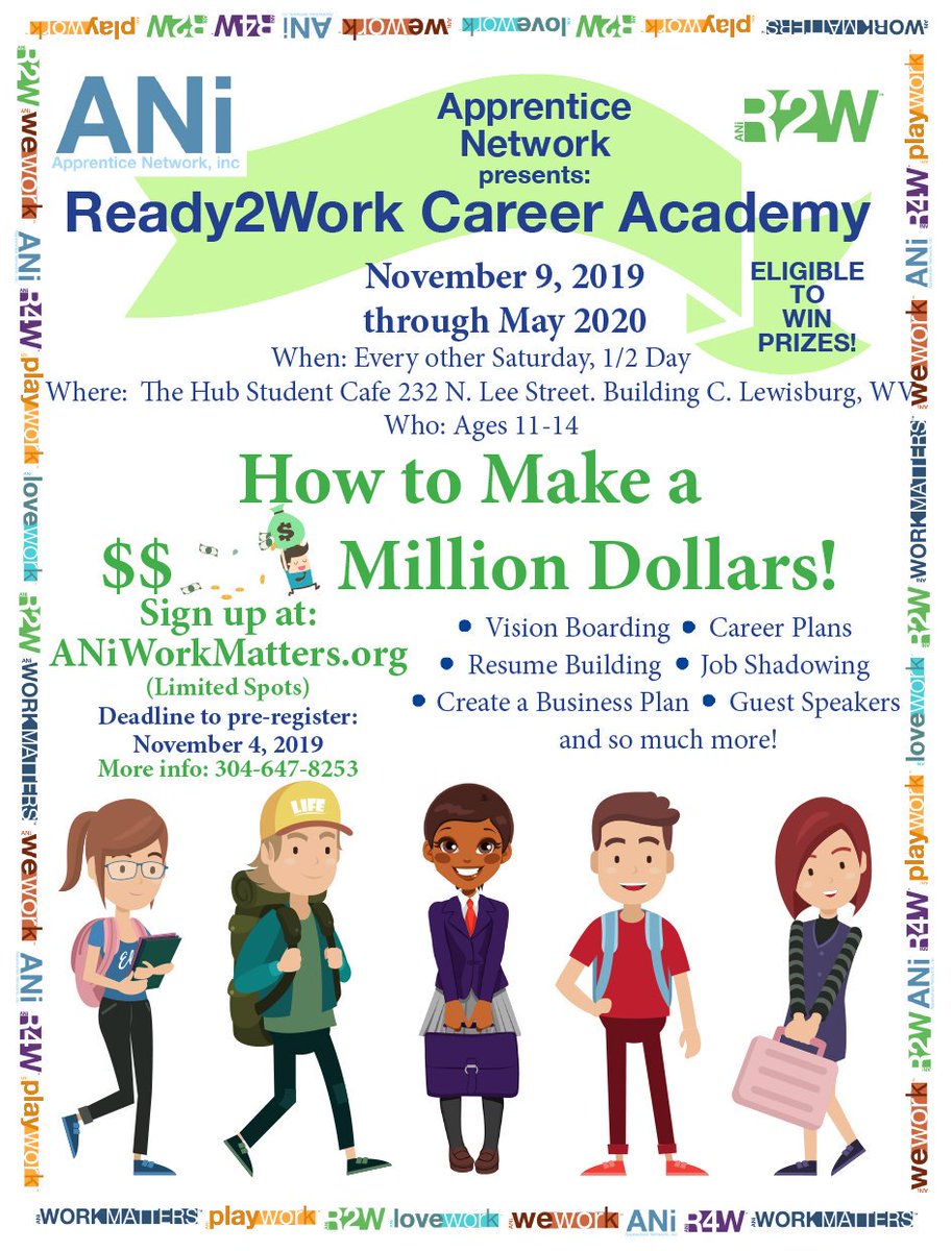 aniworkmatters's tweet photo. Have fun learning about the different career and job opportunities available to you in West Virginia, Greater Appalachia, the United States, and the world. You will understand how they relate to you today and in your future. Also, experience job shadowing at our partner companies https://t.co/5omBvhlPeM