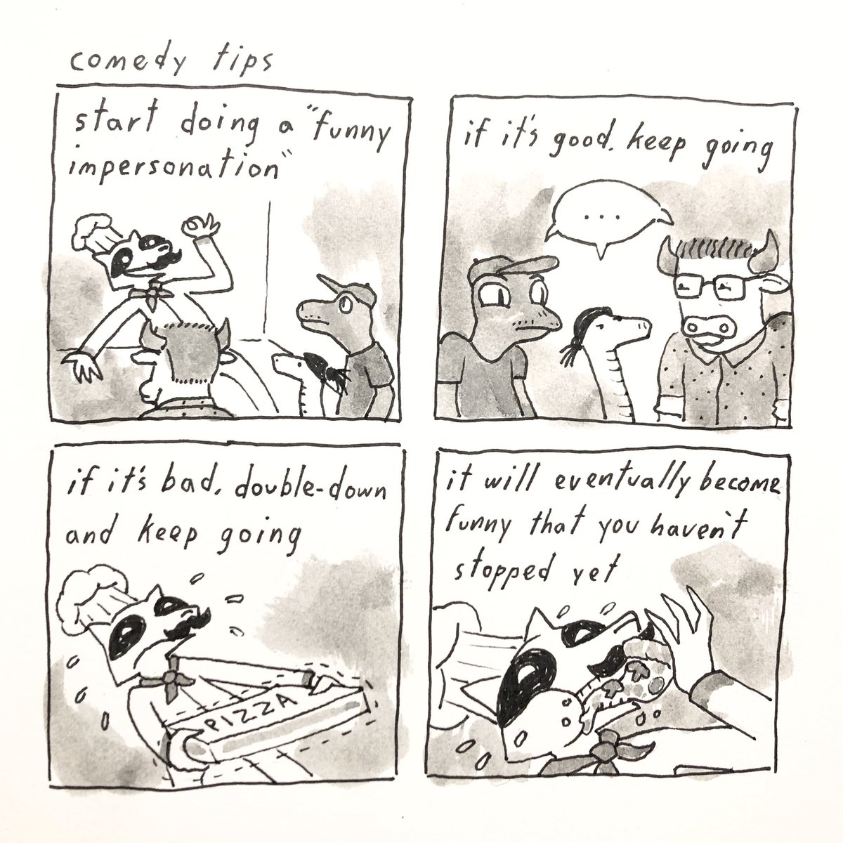 a comic about how to be FUNNY 