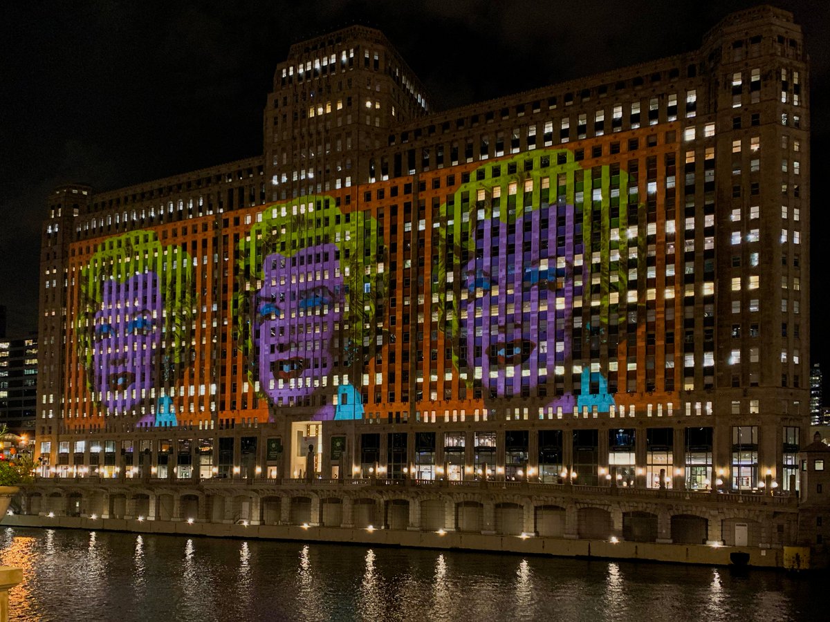 artinstitutechi's tweet image. Highlights from our upcoming Andy Warhol exhibition light up the sky as part of @artonthemart, a public art installation illuminating the 2.5-acre facade of @themerchmart. #ArtOnTheMart

See "Andy Warhol" at the Art Institute—opening this weekend!