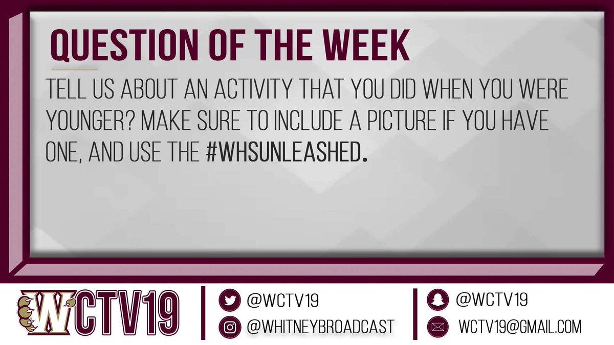 WCTV19's tweet photo. Coming up a sophomore football player helps coach younger athletes, so what is an activity you did when you were younger? Make sure to include a picture if you have one, and use the #whsunleashed . https://t.co/vH1FrGnWOA