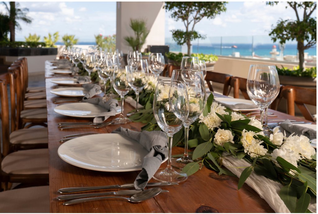 Panoramic ocean views set atop the best rooftop venue space in all of Playa del Carmen awaits your wedding or special celebration! Thank you @weddingwire for the recent mention #weddingwednesday