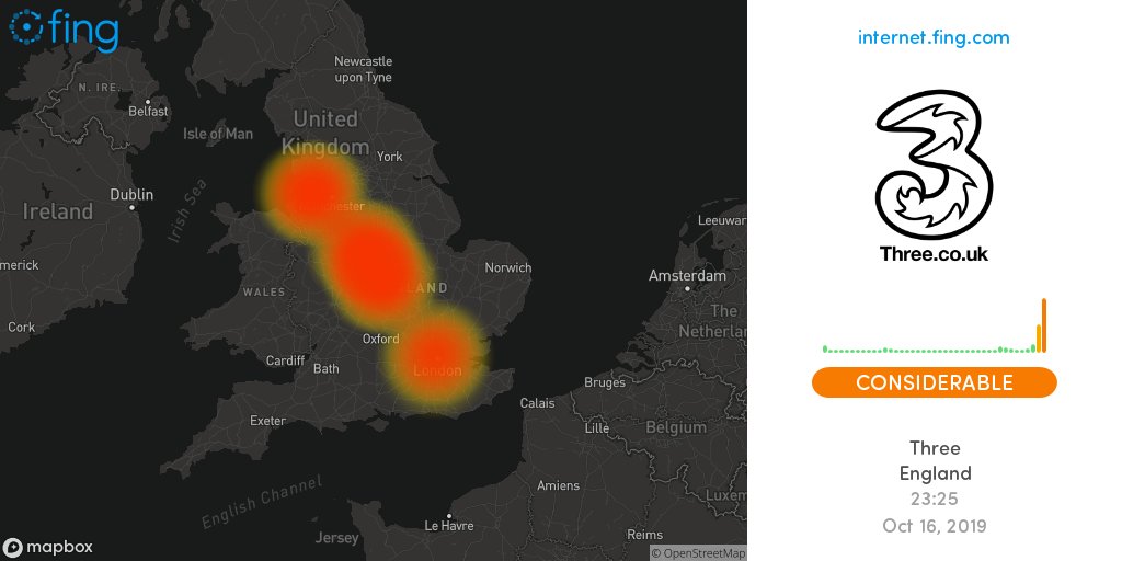 outagedetect's tweet photo. ⚡ Considerable Internet #outage detected: #Three in #England since 23:25, impacting #Hackney #Hinckley #StHelens +3 areas
🇬🇧 Live map and analysis
👉 https://t.co/f8wel3tU2a
Retweet if down for you too
#threeuksupport #Threedown #Threeoutage #nointernet #night https://t.co/u6ht0hQySg