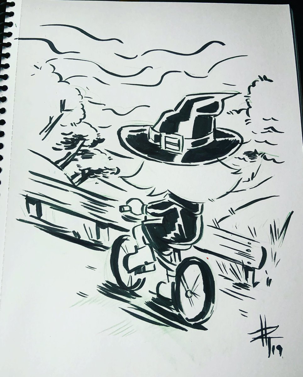 Not my cleanest #inktober, but a cute one. And one of the firsts with background haha. I'm in a bus right now. Gonna spend my weekend home. #inktober2019 