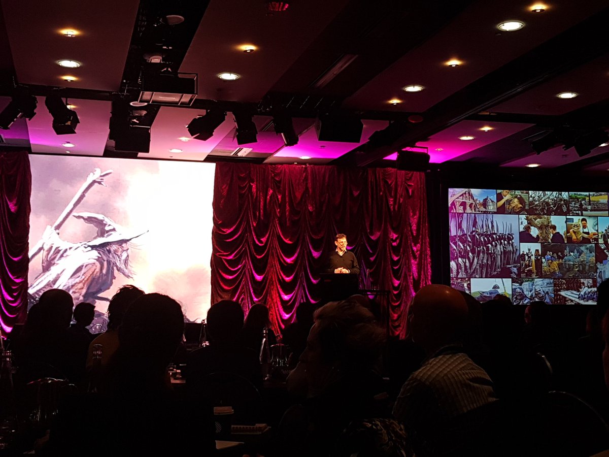 Wellington's own David Wilkes from Weta Workshop presenting. David is discussing the importance of #diversity to navigate inevitable peaks and troughs.