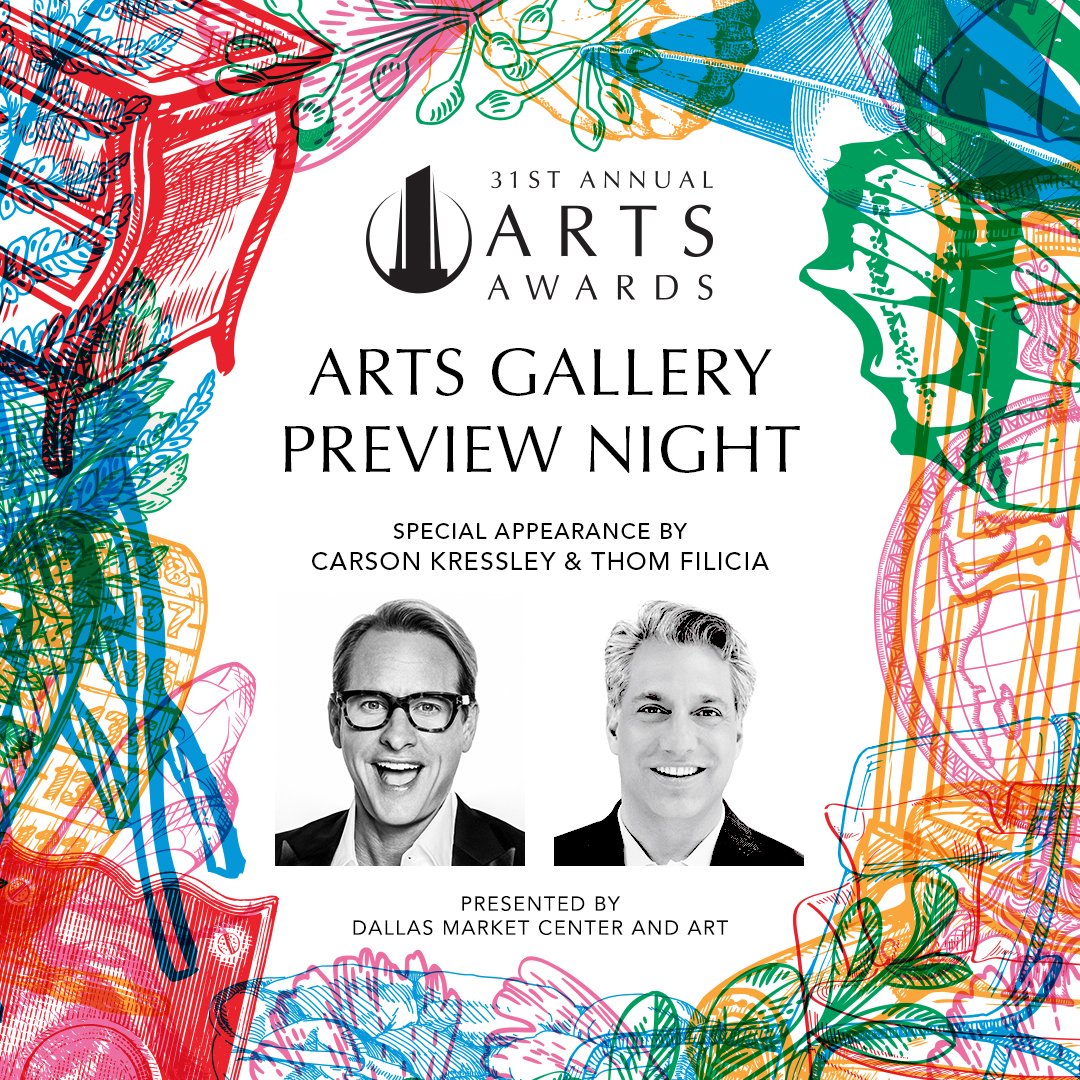 DallasMarket's tweet image. We could not be more excited to announce that design experts and lifestyle tastemakers, Thom Filicia and Carson Kressley are hosting the 31st Annual ARTS Awards in January! Can't wait to see @thomfilicia and @carsonkressley back in Dallas. #ARTSawards #dallasmarket  #dallasdesign