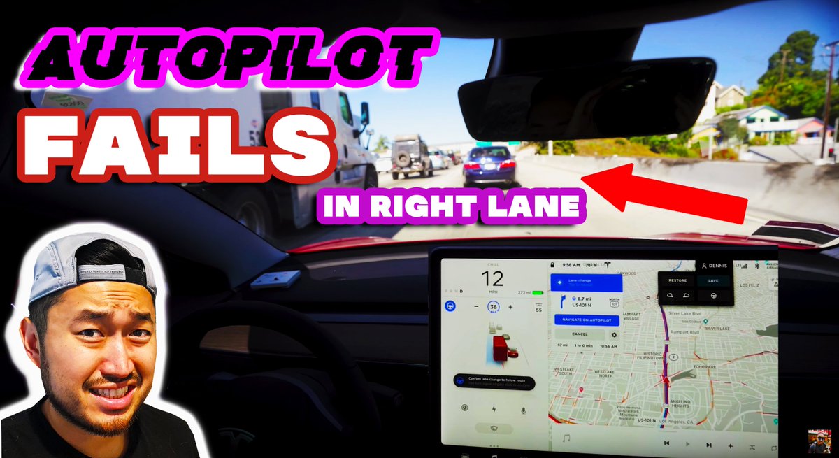 DennisCW_'s tweet photo. *New VIDEO 
https://t.co/atE9IVxnKn

Watch how Autopilot fails in the right lane on my commute in heavy traffic.

#Tesla #Model3 #AutopilotFail https://t.co/KPfr0uqlFV