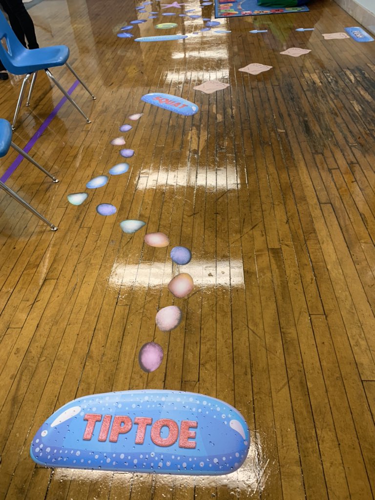 mullanphyPE's tweet photo. Mullanphy halls getting some more sensory pathways! #HSHC #Americashealthiestschools @AIM4FitnessSLPS @terryatteberry5 @MoFoundHealth @HealthierGen https://t.co/REyv3SlMii