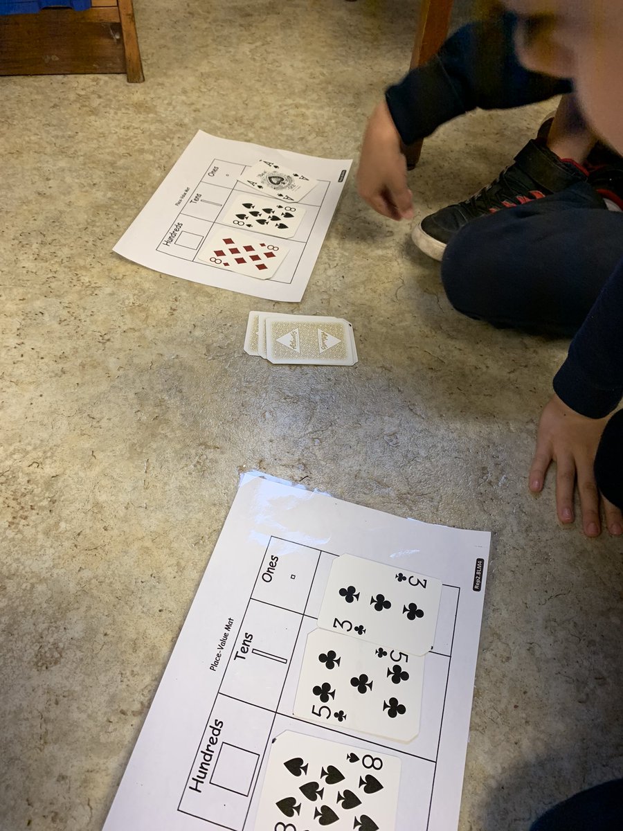 adgamarose's tweet photo. We love playing Place Value Battle! We are learning how to compare numbers on a place value chart in order to identify the greater number. #MathGamesAreFun! https://t.co/6ONWck02VT