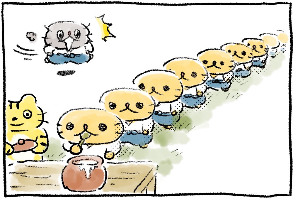 ぶっきゅうさん・完
#ねこのぶーちゃん4コマ 
