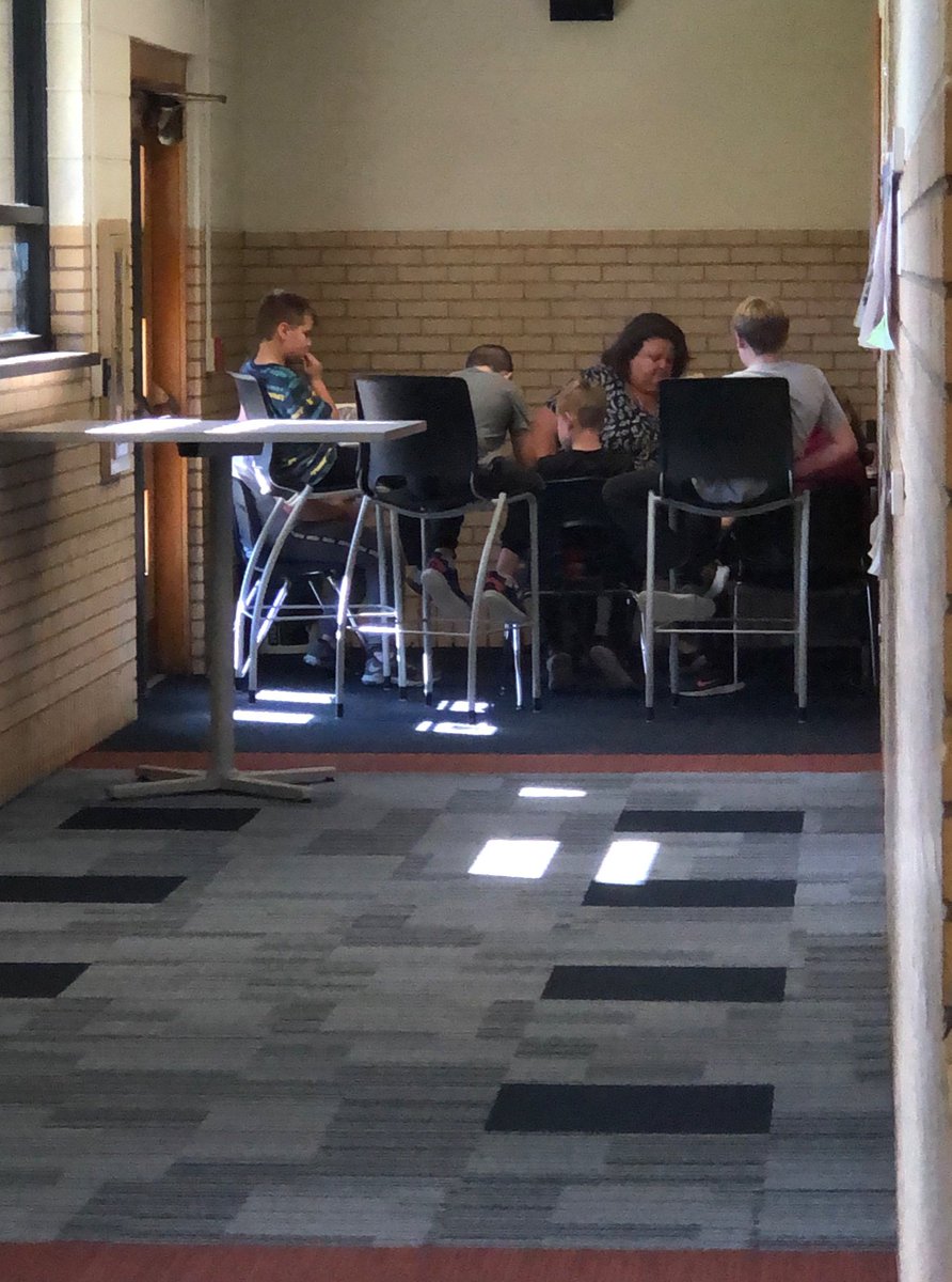 heidiharris515's tweet image. You guys! I can’t tell you how much I love getting to see groups like this happening all over the building, at all different times of the day, with many different adults. Engagement is high and our kids are so lucky! #uvlearn