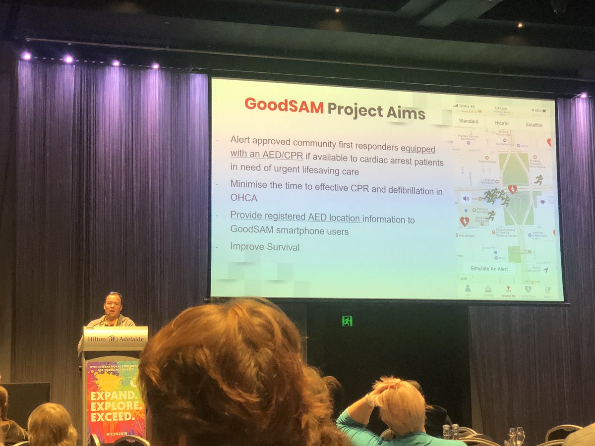 EMS_Junkie's tweet photo. .@rafSciezka mentions the @GoodSamApp  @ #ICEN2019
When talking about crowd sourcing emergency care https://t.co/EvwBJbdxML