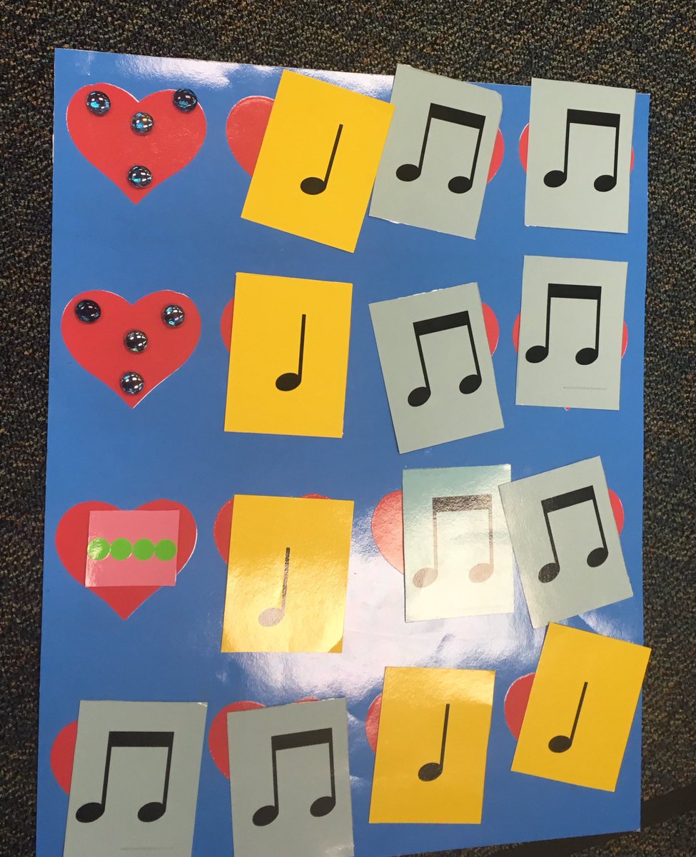 MrsYubaile's tweet image. I was able to return the favor to @Musical_MsJones today by guest teaching her 3rd grade class while she was gone. Here are a few 4 sounds on a beat pictures they made! Any group of kids from @AbbyEBankston’s homeroom is welcome with me!! 😊 #sixteenthnotes #twehowl @TWEHowl