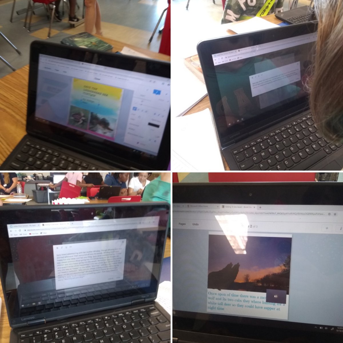 berwick1525's tweet image. Thank you @TechyBecky7 for teaching my RTI enrichment group how to use storybook creator. Their paired texts on endangered animals  will be amazing!! #vbevibe